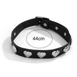 Punk Spike Leather Choker Collar Necklace Gothic Jewelry
