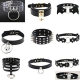 Love Punk Harajuku Collar LOVE Choker Necklace Heart PU Leather Choker
