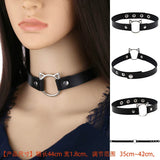Love Punk Harajuku Collar LOVE Choker Necklace Heart PU Leather Choker