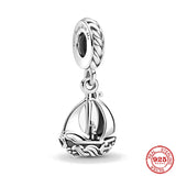925 Silver Starfish Whale Love Heart Charm Beads for DIY Bracelet