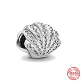 925 Silver Starfish Whale Love Heart Charm Beads for DIY Bracelet
