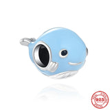 925 Silver Starfish Whale Love Heart Charm Beads for DIY Bracelet