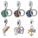 925 Silver Zircon Charms for 3mm Bracelets - DIY Jewelry