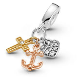 925 Silver Zircon Charms for 3mm Bracelets - DIY Jewelry