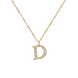 Titanium Steel D Letter Pendant Necklace for Women - Jewelry Gift