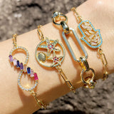 Geometric CZ Bracelets for Women Girls - Party Gift