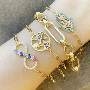 Geometric CZ Bracelets for Women Girls - Party Gift