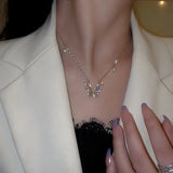 2021 Butterfly Pendant Necklace Layered Charm Jewelry Gift