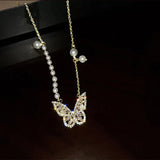 2021 Butterfly Pendant Necklace Layered Charm Jewelry Gift