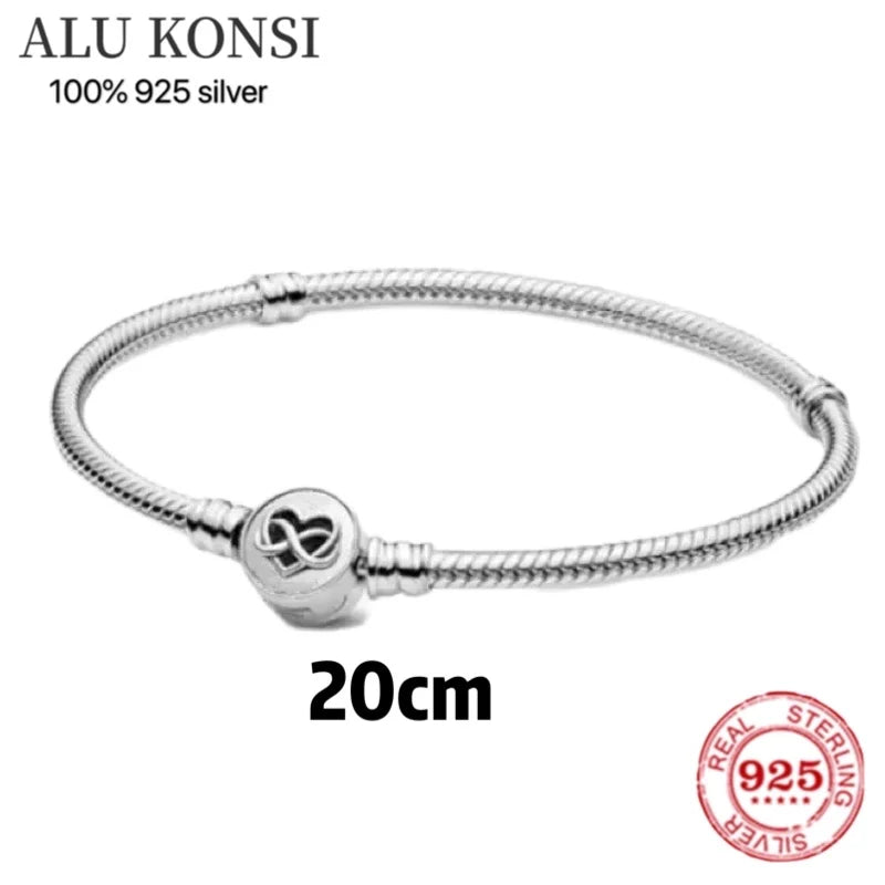 2021 Sterling Silver MOM Charm Bead for Bracelets Women DIY Jewelry Gift