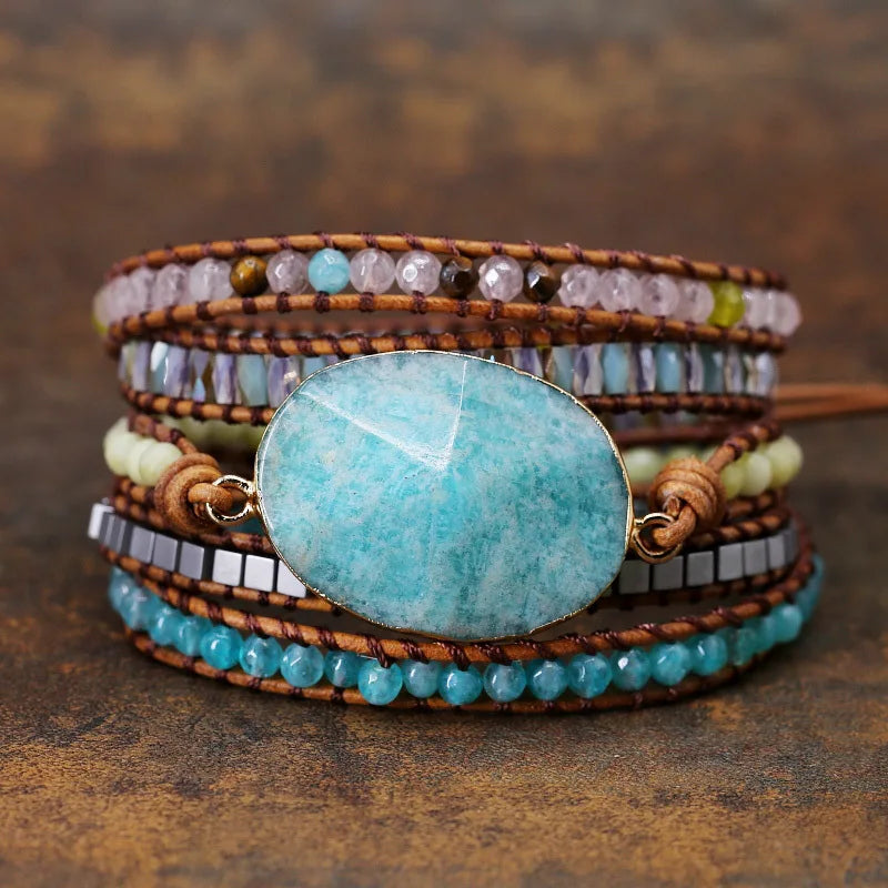Natural Stone Beads Charm Bracelet for Women