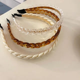 Acrylic Tortoise Braid Headband for Women