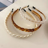 Acrylic Tortoise Braid Headband for Women
