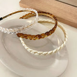 Acrylic Tortoise Braid Headband for Women