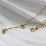 Titanium Steel Plating 18K Chain Zircon Pearl Bracelet for Women