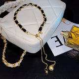 Trendy Braided Tassel Clavicle Chain Necklace For Women