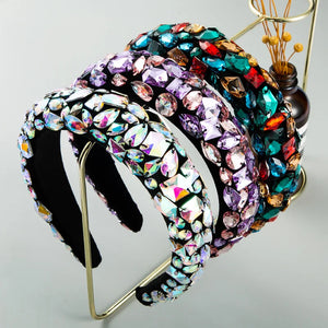 Vintage Baroque Crystal Pearl Hairband Rhinestone Headband Headdress