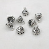 10pcs/bag Zinc Alloy Clock Flowers Shape Beads Tassels End Cap Charms