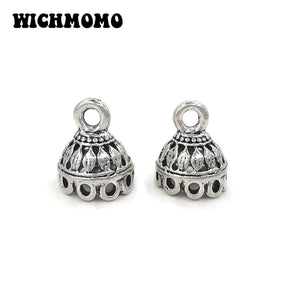 10pcs/bag Zinc Alloy Clock Flowers Shape Beads Tassels End Cap Charms