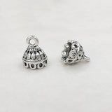10pcs/bag Zinc Alloy Clock Flowers Shape Beads Tassels End Cap Charms