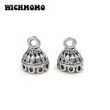 10pcs/bag Zinc Alloy Clock Flowers Shape Beads Tassels End Cap Charms