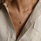 Zodiac Sign Birthstones Pendant Necklaces For Women Plated Stainless Steel