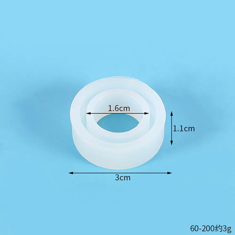 1Pcs 15-30mm Ring Resin Silicone Mold Mixed Size Rings Mold UV Epoxy Resin Mould