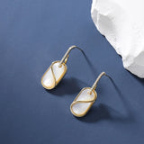 925 Silver Shell Geometric Earrings Women