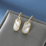 925 Silver Shell Geometric Earrings Women