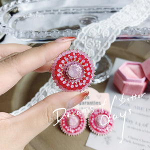 Dignified Light Flower French Charm Earrings Sale