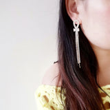 High-end Bow Tassel Earrings