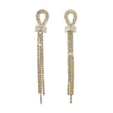 High-end Bow Tassel Earrings
