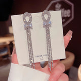 High-end Bow Tassel Earrings