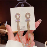 High-end Bow Tassel Earrings