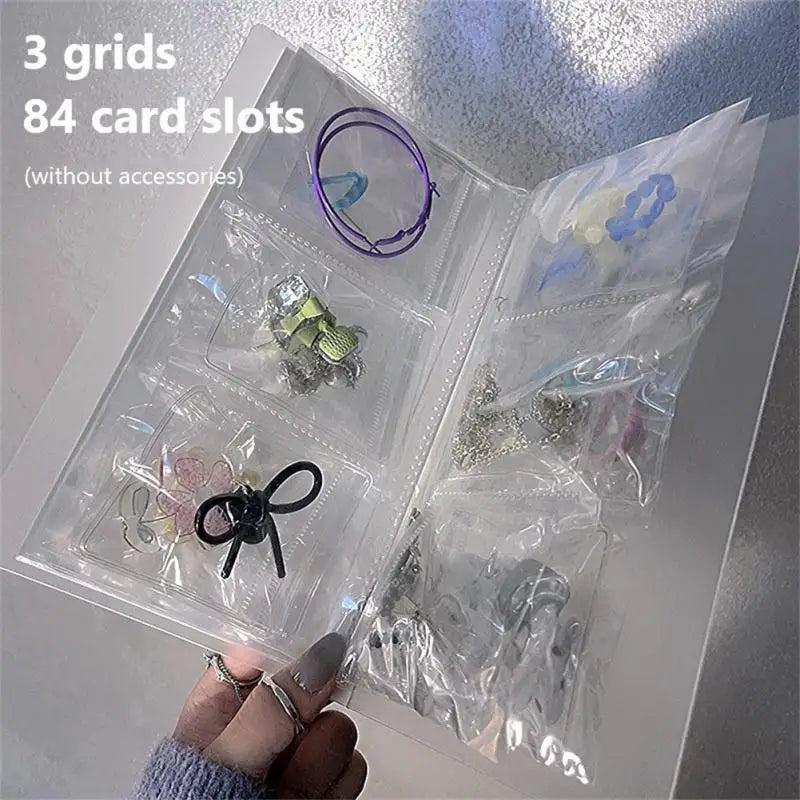 50pcs PVC Self Sealing Jewelry Zip Lock Bags Clear Earrings Packaging Storage