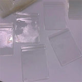 50pcs PVC Self Sealing Jewelry Zip Lock Bags Clear Earrings Packaging Storage