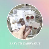 50pcs PVC Self Sealing Jewelry Zip Lock Bags Clear Earrings Packaging Storage