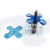 6 Pcs Wine Rack Epoxy Resin Mold Cup Holder Coaster Silicone Mould DIY Crafts