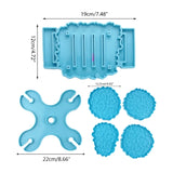 6 Pcs Wine Rack Epoxy Resin Mold Cup Holder Coaster Silicone Mould DIY Crafts