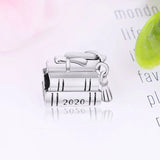 925 Silver Graduation Mortarboard Hat Bead for Bracelet