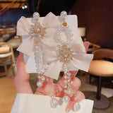 925 Silver Needle Flash Rhinestone Tassel Earrings Personality Earrings