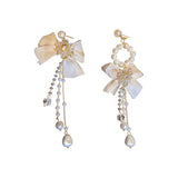 925 Silver Needle Flash Rhinestone Tassel Earrings Personality Earrings