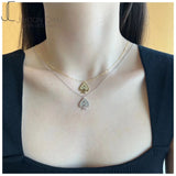 925 Silver Heart Necklace for Women Charms Party Gift Chain Necklace Jewelry