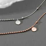 925 Silver Choker Necklace Round Clavicle Chain