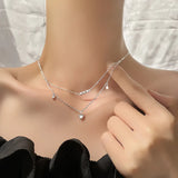 925 Silver Love Necklace Zircon Heart Pendant Wedding Jewelry
