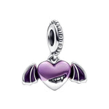 925 Silver Flower Line Art Love Charms for Bracelet