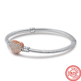 Heart Clasp Snake Chain Bracelet - Dainty and Elegant Jewelry