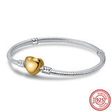 Heart Clasp Snake Chain Bracelet - Dainty and Elegant Jewelry