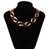 Colorful Resin Chain Choker Pendants Necklaces - Vintage Jewelry