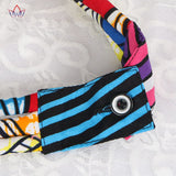 African Kente Print Necklace Multicolor Anakara Kente Jewelry